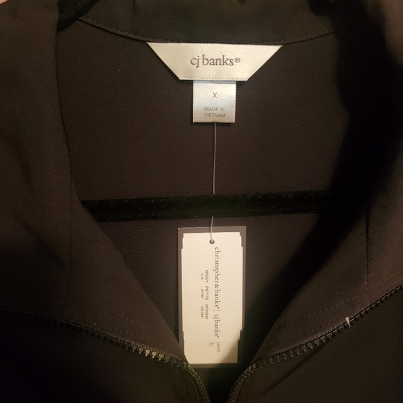 CJ Banks Set Vest Jacket Leopard Black - Picture 4 of 7